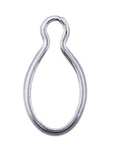 10-Pack of Sterling Silver Single Loop Pear Wrap Tite Setting (5x3-14x9mm)