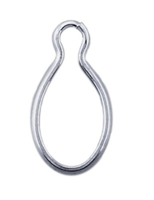 10-Pack of Sterling Silver Single Loop Pear Wrap Tite Setting (5x3-14x9mm)