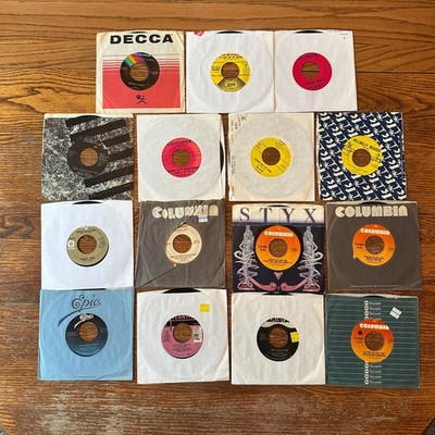 15 County Music 7'' 45 RPM Singles Lot Some Small Press VG Average