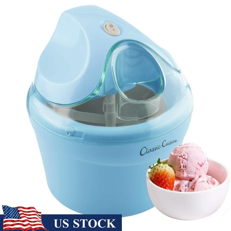 1QT Electric Ice Cream Maker Machine Sorbet Gelato Frozen Yogurt Easy Use NEW