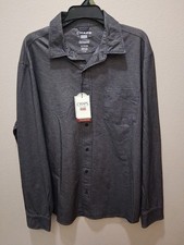 Mens Chaps Size XL Tech Oxford Long Sleeve Knit Shirt NWT