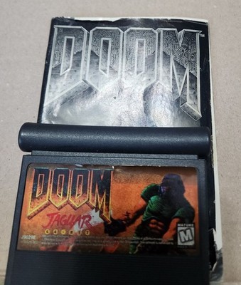 Doom Atari Jaguar  1994 First-Person Shooter Video Game Cartridge With Manual
