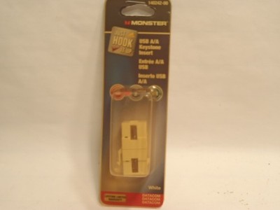 Monster Just Hook It Up 140242-00 USB A/A Keystone Insert 2.0 Compatible