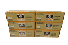 Lot of 6 New Dog Waste Depot 200 Commercial Grade Dog Waste 8”W x 13”L Bags