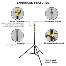 Flashpoint 13' Yellow Color Coded Pro Air Cushioned Heavy Duty Light Stand for P