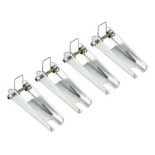 4Pack 3 Inch Hook Safety Latch Kit Metal Towing Hitch Replacement Silver