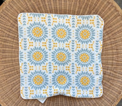 NEW Serena & Lily Campania Pillow Cover (24  SQ)-Canary Yellow/Coastal Blue
