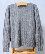  498 Polo Ralph Lauren Men  s The Iconic Cable-Knit Cashmere Sweater Grey Size S