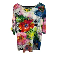 Jams World Size Medium Kismet 50 Year Anniversary Cold Shoulder Top Hawaii