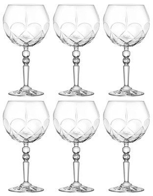 Gin Tonic Glass - Wine - Cocktail - Coupe - Goblet - Set of 6 Crystal Glasses...