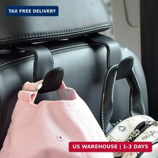 2 Pack Car Headrest Hooks, Microfiber Leather  Alloy Purse Hook Holds 45lb  Du