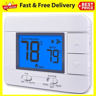 Aowel Non Programmable Thermostat for Home 1 Heat/ 1 Cool Single-Stage System...
