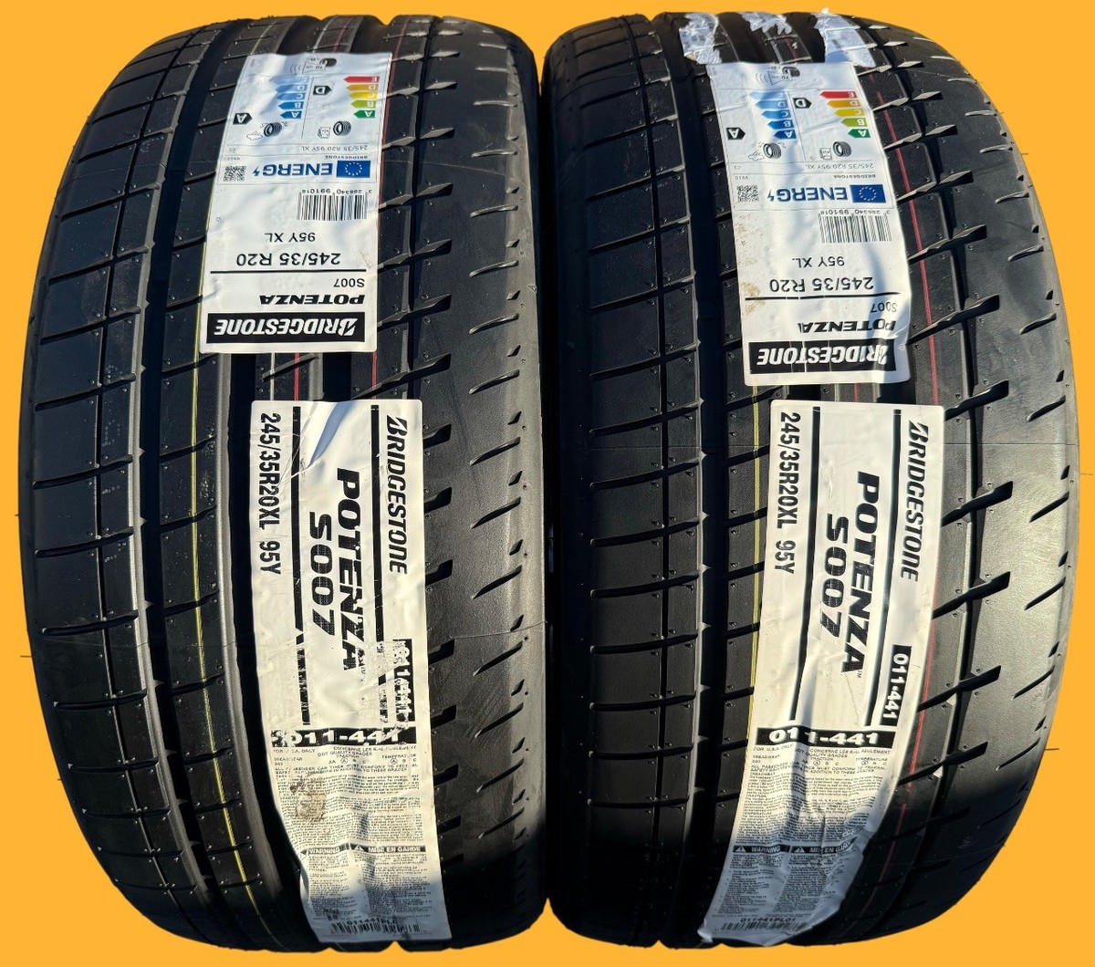 Set of TWO BRAND NEW 245/35R20 Bridgestone Potenza S007 Tires