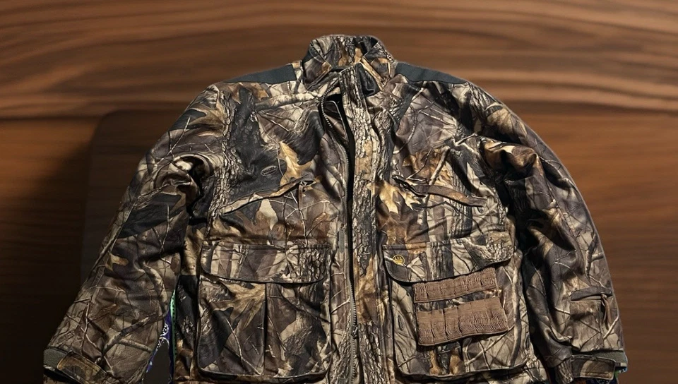 Mens L Beretta Realtree Hardwoods Hunting Jacket Insulated Water Resistant Coat - Image 4 of 4