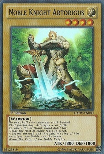 Noble Knight Artorigus Super Rare Near Mint Unlimited Edition GAOV-EN000