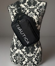Nautica Fanny Pack Waist Bag Crossbody Sling Black Unisex Adjustable Strap