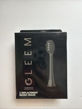 Gleem 2 Replacement Brush Heads Black Electric Toothbrush Soft Adult Child 3