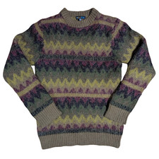 Novica Alpaca Wool Artisan Sweater, Youth Medium, Peru, Cottagecore Cozy Pattern