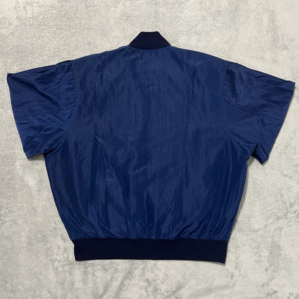 Quinnipiac College Jacket Mens L Blue Spellout Logo Vintage USA Made Starter - Image 4 of 4