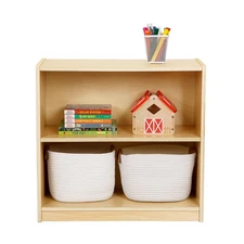 Montessori Shelf, 2-Tier Wooden Storage Shelf for , Modern Style, Bookshelf a...