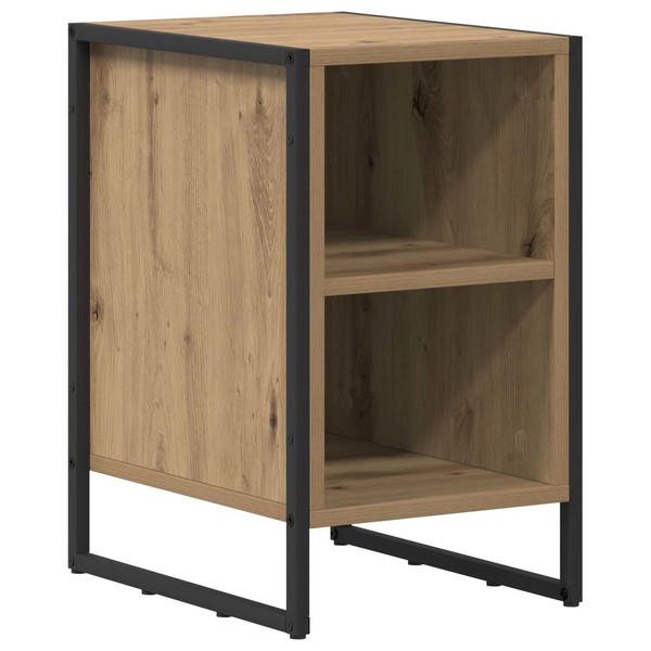 Nachttisch Eiche Holzwerkstoff 39,5 X 30 X 50 Cm Beistelltisch Kommode-image
