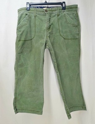Levi's Capri Perfect Fit Denim Pants Mid-Rise Green Utility Women's 16 X-LARGE
