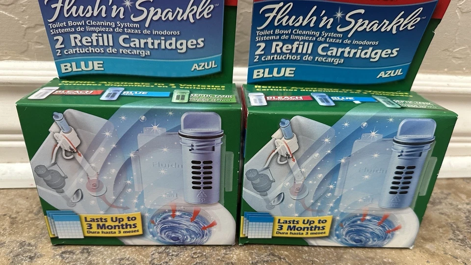 Fluidmaster 8102 Flush'n Sparkle Self-Cleaning Toilet Bowl System Refills, 2 Lot - Image 2 of 3
