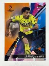 2021-22 Topps Finest Uefa Champions League - Donyell Malen #67 Orange Refractor