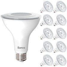 10 Pack LED Bulb Flood Light E26 11W 75W Dimmable Par30 Soft White