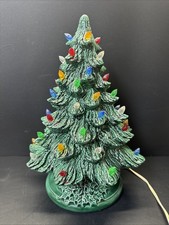 Vintage Nowells’ Mold 1981 13.5”Tall W/ Base Ceramic Christmas Tree