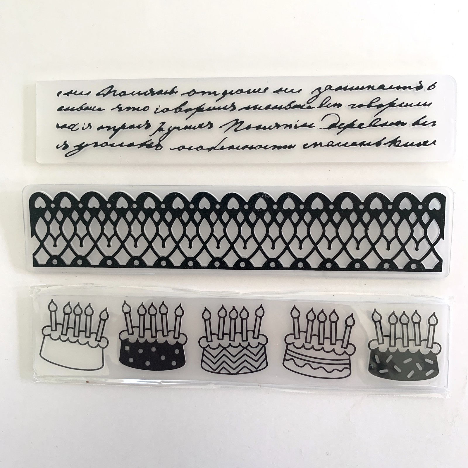 Lot of 10 Border Embossing Folders Birthday Stars Mistletoe Fern Butterflies