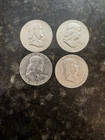 4 X 90% 50C Franklin Half Dollar 1.45 Troy Ounce Total Weight