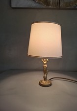 Kleine Tischlampe Vintage Tischleuchte Messing Figur Lampe Alt Shabby Chic