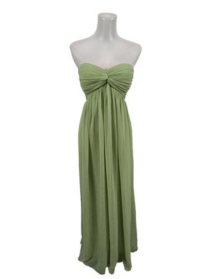 NLY TREND schulterfreies Kleid Damen Kleid Gr. DE 36 grün Elegant