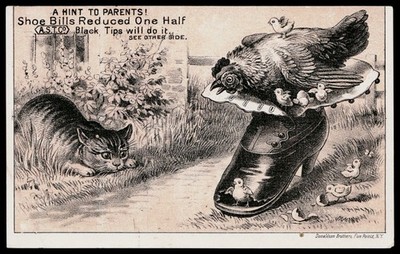 1880s N Schellenberg Middletown NY Victorian Litho Childrens Shoe Trade Card