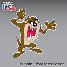 TASMANIAN DEVIL TAZ LOONEY TUNES DECAL STICKER TRUCK VEHICLE WINDOW WALL CARTOON