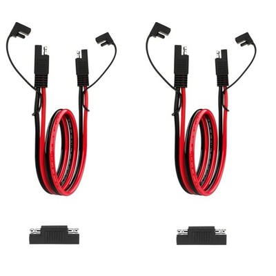 1FT 10AWG SAE Extension Cable w/Polarity Reverse Adapter for RV,Solar Panel(2)