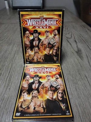 WWE Wrestlemania 26 XXVI (DVD, 2010, 3-Disc, Collectors Edition) *Buy2Get1Free*