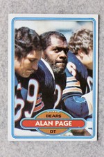 1980 TOPPS FOOTBALL #205 ALAN PAGE CHICAGO BEARS - VINTAGE FOOTBALL CARD