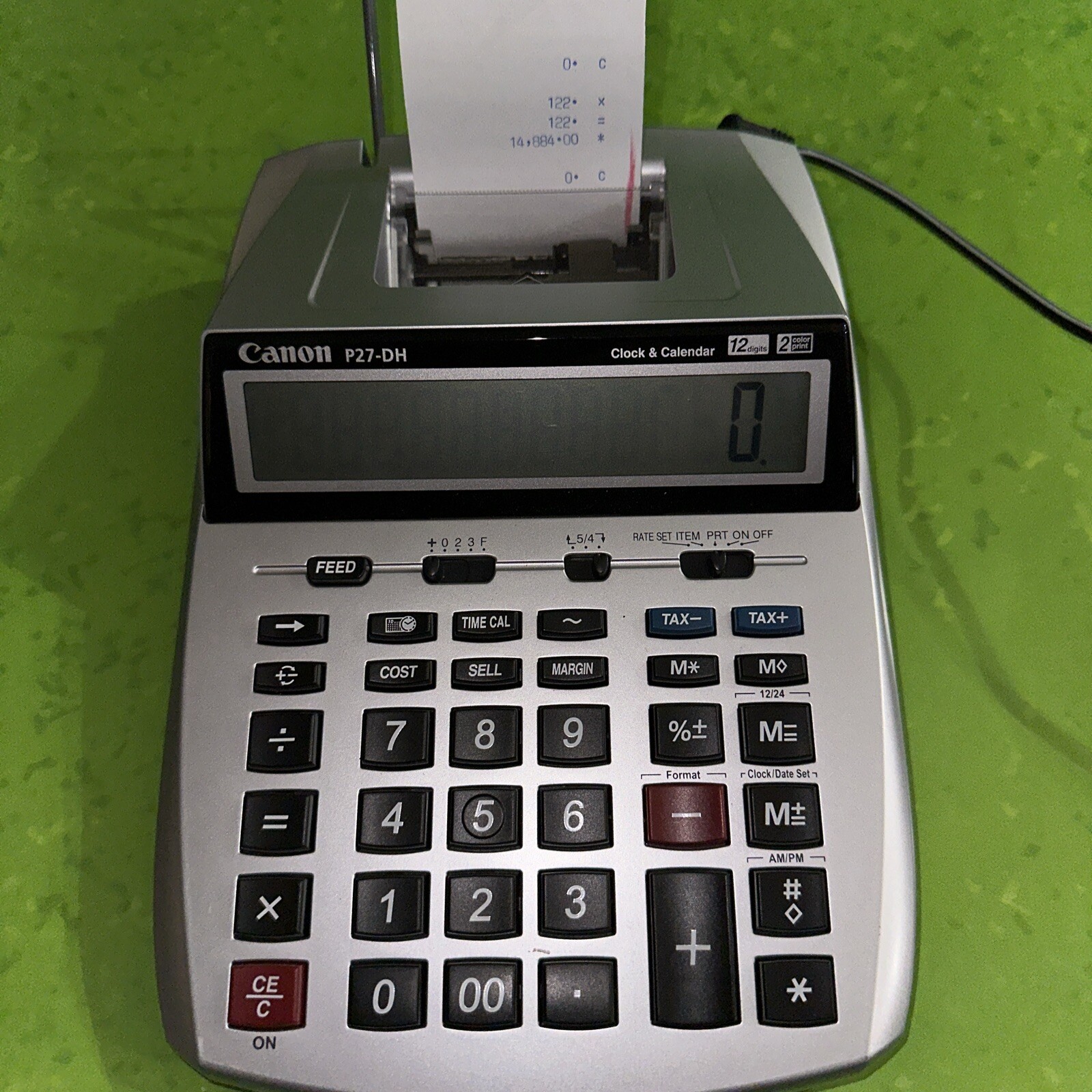 Canon P27-DH Printing Calculator with Clock and Calendar - Tested & Functional-image