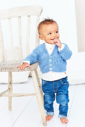 Stylecraft 9637 SWEATER & CARDIGAN Baby/Child Knitting Pattern DK 6mth-7 Years - Picture 3 of 4