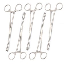 5 NEW BODY PIERCING Forceps Kit Hemostat SPONGE CLAMP 7" Straight