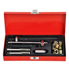 26pc Spark Plug M14 x 1.25 Tap Pro Thread Repair Tool Kit Set With metal Case US