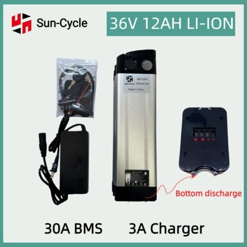 36V12Ah EBIKE Battery Lithium Ion 30A BMS Bottom Plug Electric Bicycle 800W Bike