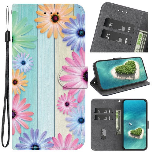 Patterned Leather Cover Flip Wallet Case For Nokia 5.4/3.4/1.3/3.3/4.2/6.2/7.2 - Picture 26 of 32