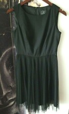 Adrianna Papell Women's Sleeveless Lace Overlay Sheath Dress Petite Sz 2P Black