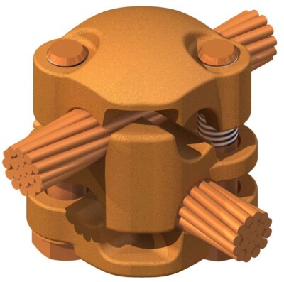 DOSSERT GTX6-6, Cable Distribution Tap, 230 kV, Copper Cable, Bronze Alloy, 1pc