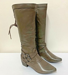 Di Fontana Bottes Marron Women Dark Brown Back Lace Design Boots Size 3/36 | eBay