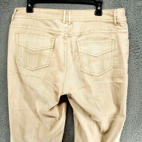 Chico's Womens 1.5 Beige Denim Stretch Crop Cuffed Jeans - Picture 11 of 19