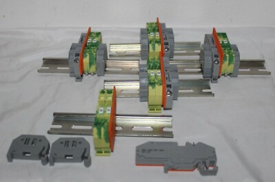 6 Sets Din Rail 6''  Wago 282 IEC 60947-7-2 Gnd block Wago 282-698 Fuse  Wago 249